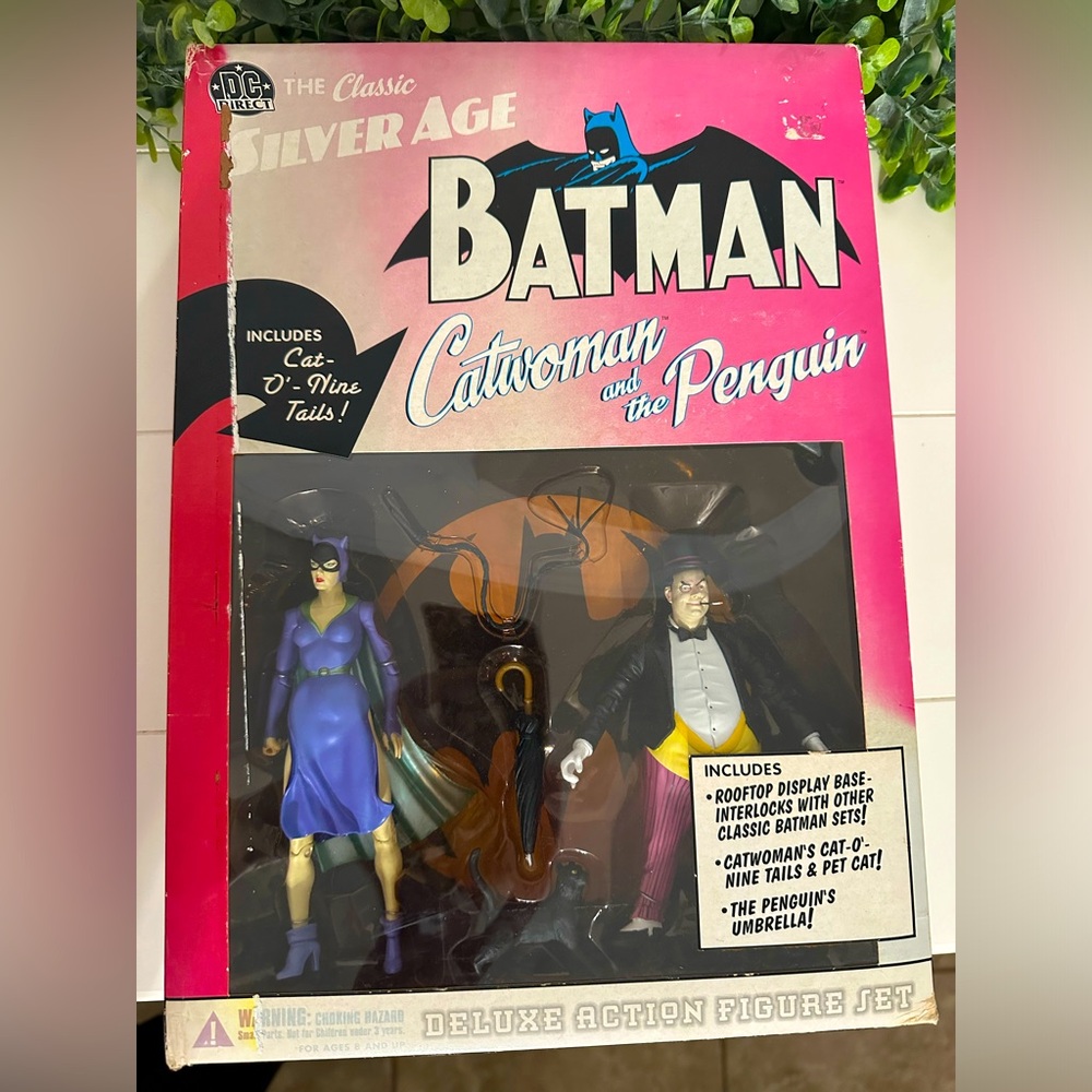 Silver Age DC Comics Catwoman and Penguin Deluxe Action Figures